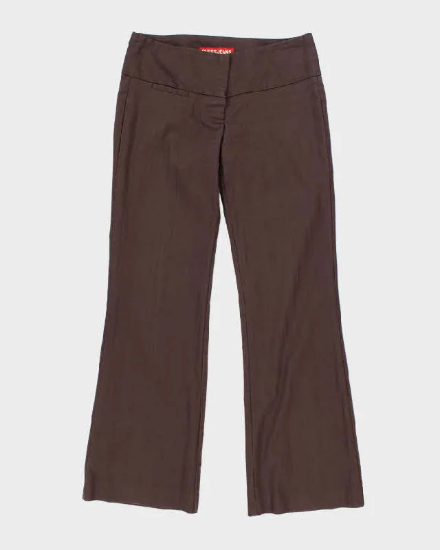 Y2k 00s Guess Brown Suit Trousers - W30 L30 Trousers practical durable