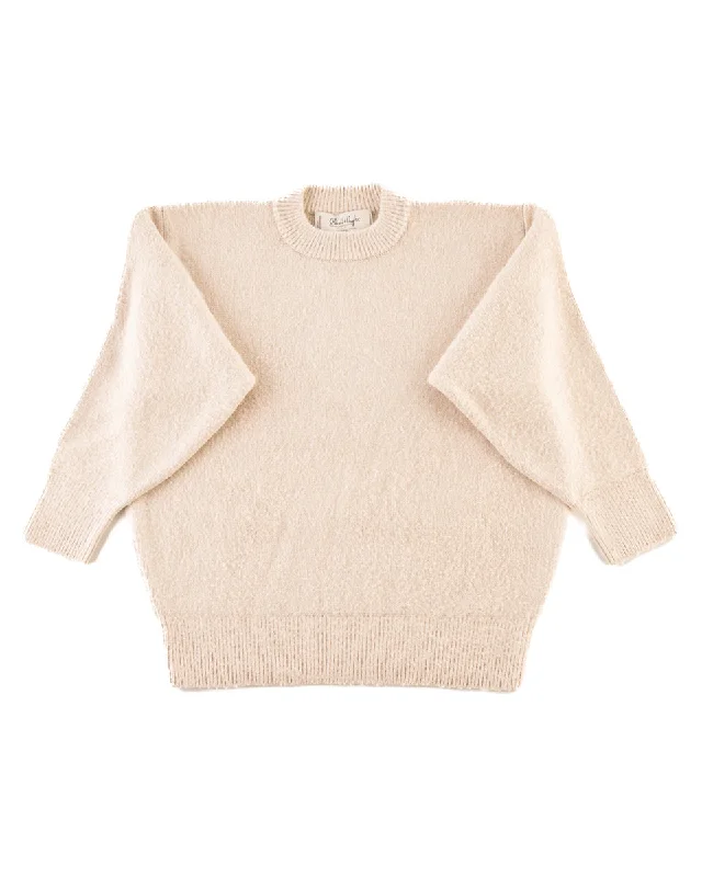 Silk Shaggy Dog Pullover - Butter Jewel Neck Pullover