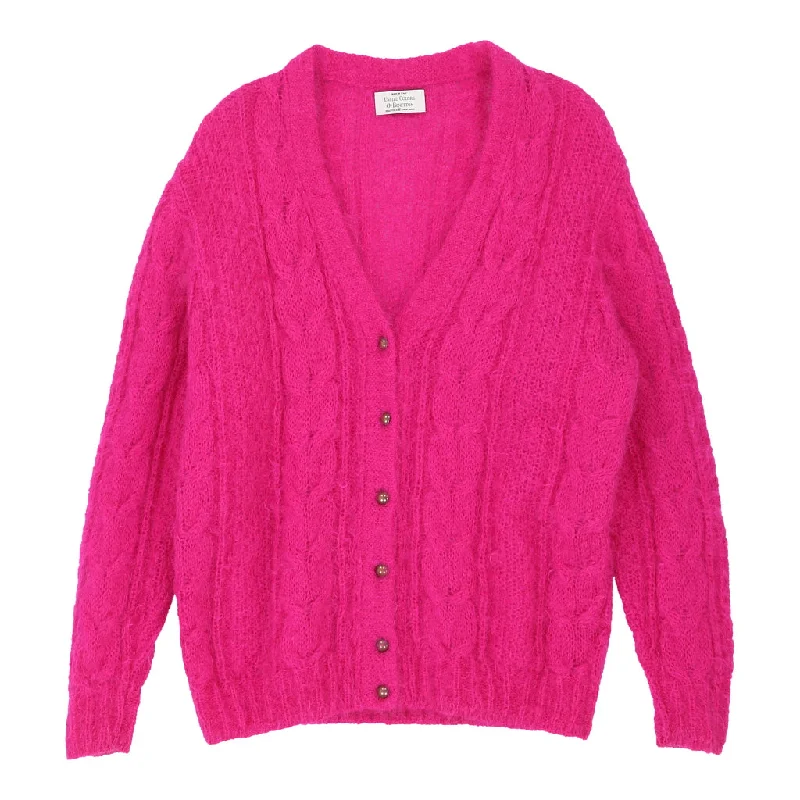 Benetton Cardigan - 2XL Pink Wool Long Cardigan Short Cardigan Medium Cardigan