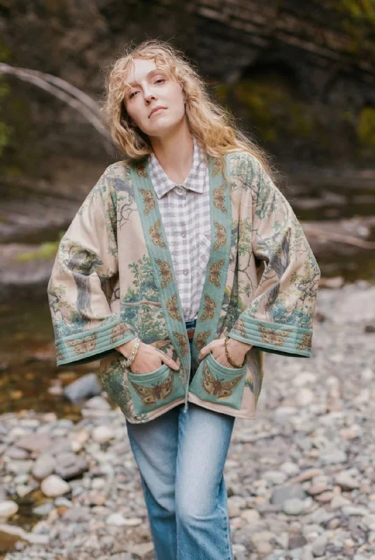 Earth & Sky Fleece Lined Cardigan Cottage Jacket Print Jacket Jacquard Jacket Patchwork Jacket