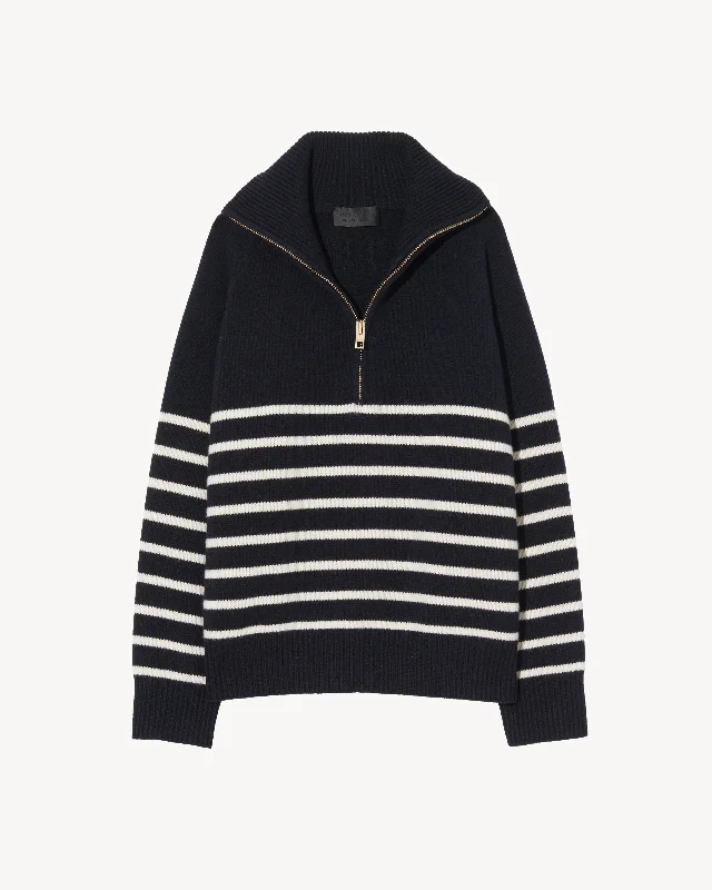 DARK NAVY/IVORY STRIPE