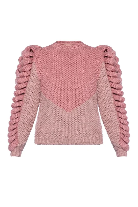 TURTLENECK PINK SWEATER Bright Pastel Dark