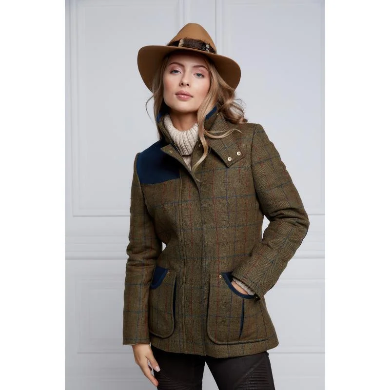 Holland Cooper Country Classic Ladies Tweed Jacket - Glen Green Denim Jacket Leather Jacket Suede Jacket