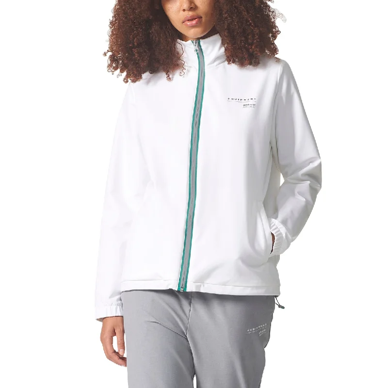 Adidas Women's Originals EQT Woven Track Jacket White Denim Jacket Leather Jacket Suede Jacket