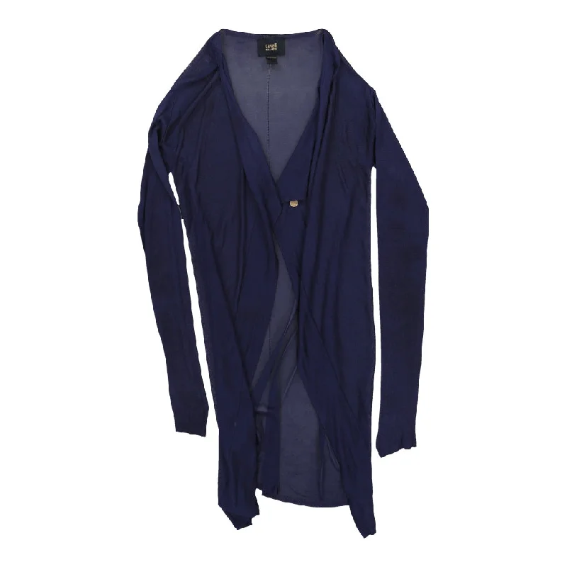 Cavalli Class Cardigan - Small Blue Polyester Wool Cardigan Cotton Cardigan Cashmere Cardigan