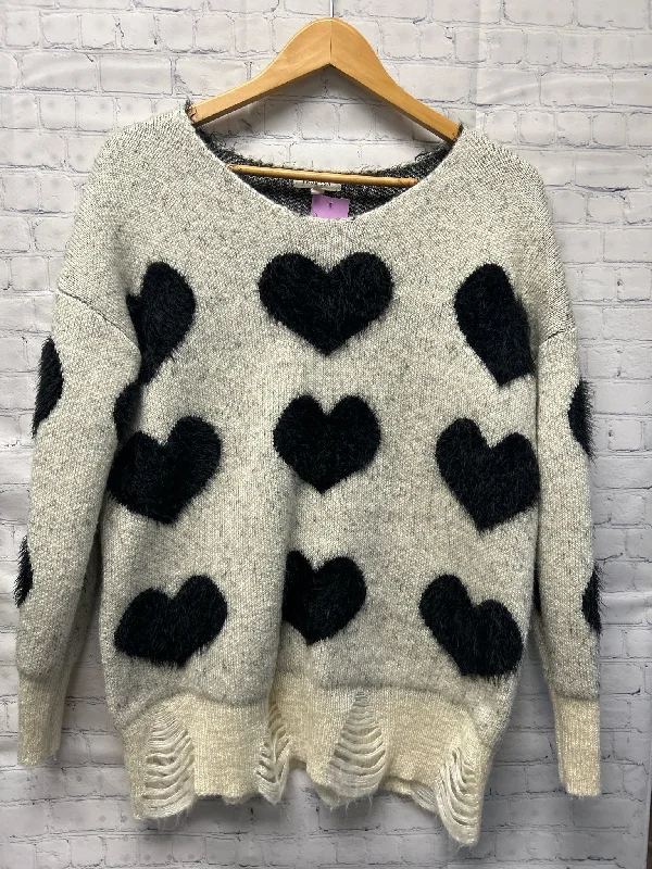 Size Medium Ladies Gray Print Sweater Faux Fur Fabric Real Fur Fabric Shearling Fabric