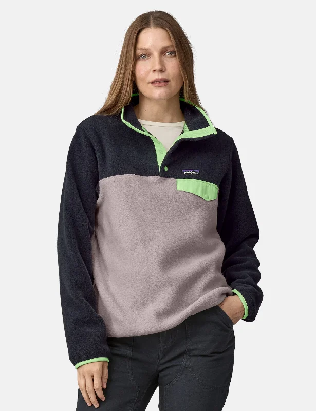 Patagonia Women's LW Synch Fleece Snap-T Pullover - Echo Purple Slim Sleeve Pullover