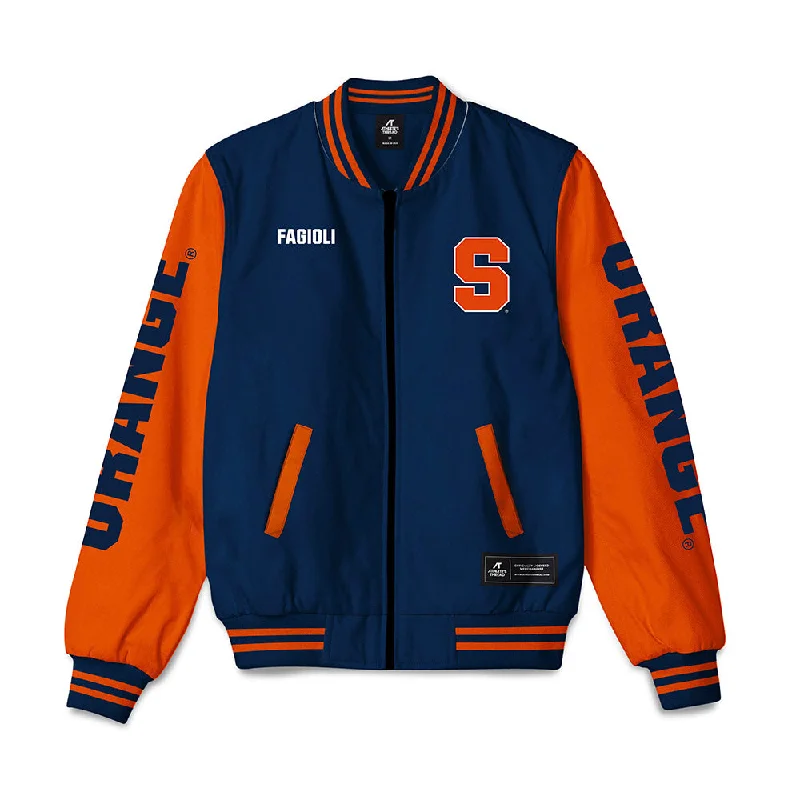 Syracuse - NCAA Women's Rowing : Hannah Fagioli - Bomber Jacket Notch Collar Jacket Peter Pan Collar Jacket Cowl Neck Jacket