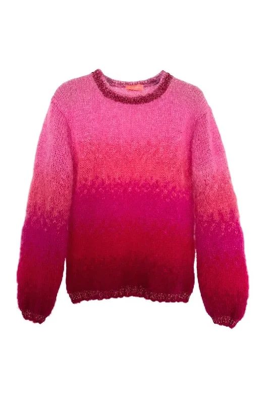 ROSE TIE&DYE PULL MOHAIR SWEATER Houndstooth Herringbone Solid