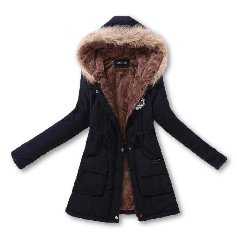 Autumn Winter Women Jacket Cotton Padded Casual Slim Coat Emboridery Hooded Parkas Plus Size 3xl Wadded Overcoat Knit Jacket Woven Jacket Fleece Jacket