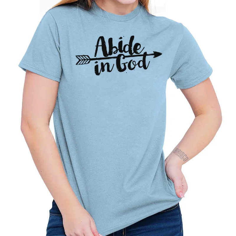 Abide God T Shirt Zippered Front Buttoned Front Snap Front