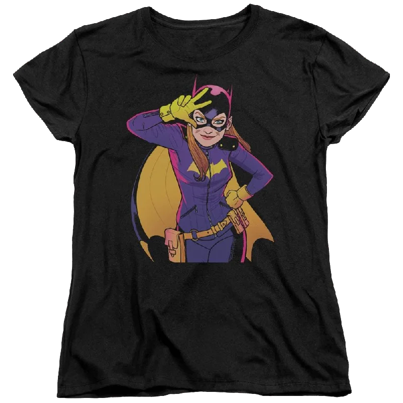 Batman Batgirl Moves - Women's T-Shirt Silk Blend Satin Velvet