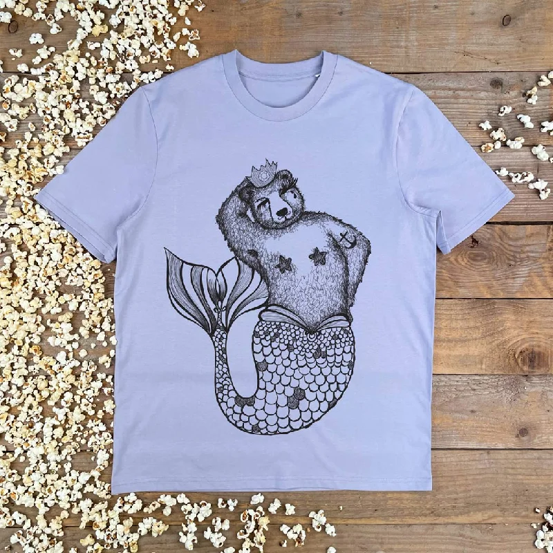 'Brian Queen of the Sea' T-Shirt Asymmetrical Pockets Print