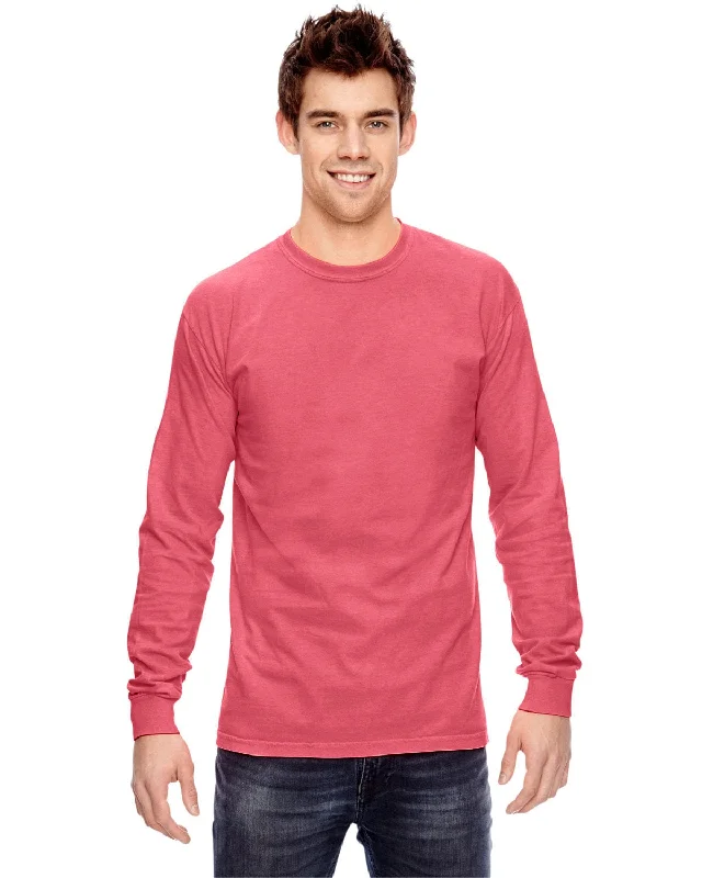 Comfort Colors Garment-Dyed Long Sleeve T-Shirt | Watermelon Machine Wash Dry Clean Hand Wash