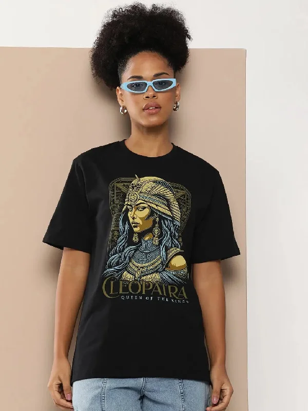 Difference of Opinion Black Graphic Oversized T-Shirt-DOWMN317BLK-XS Silk Blend Satin Velvet