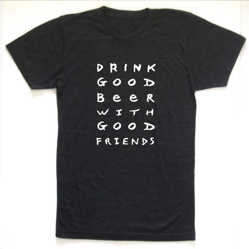 Good Beer Good Friends : Unisex Tee Faux Fur Fabric Real Fur Fabric Shearling Fabric