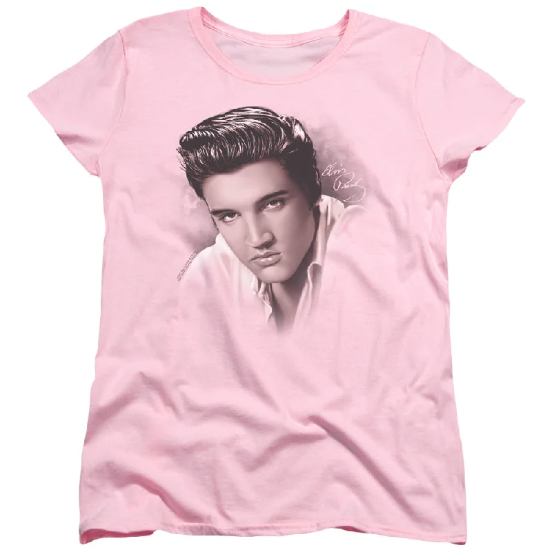 Elvis Presley The Stare Women's 18/1 100% Cotton Short-Sleeve T-Shirt Cozy Warm Stylish