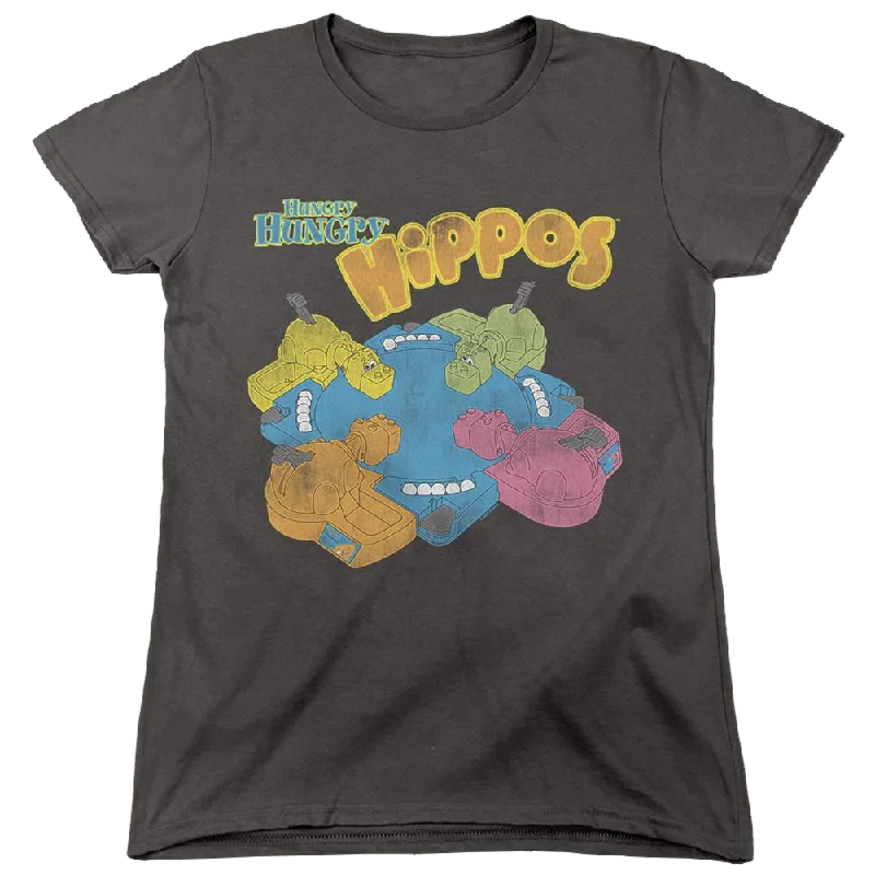 Hungry Hungry Hippos Ready To Play - Women's T-Shirt Anti-Pilling Machine Wash Handmade