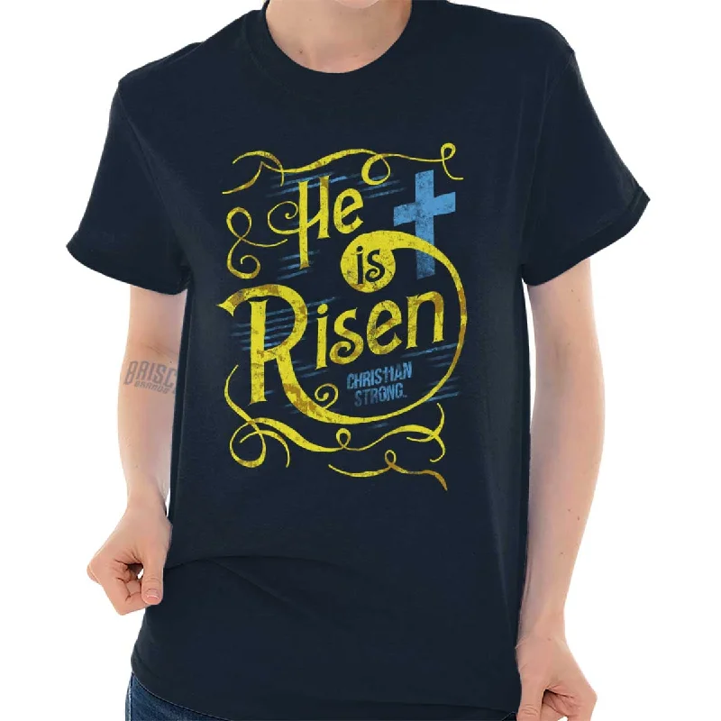 He Is Risen T Shirt Welt Pockets Slit Pockets Flap Pockets