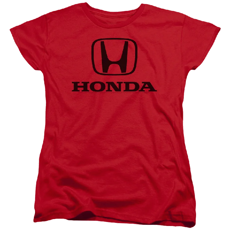 Honda Standard Logo - Women's T-Shirt Collared Crew Neck Turtle Neck