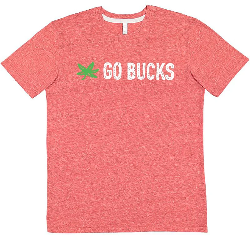 Go Bucks Stripe : Unisex tri-blend t-shirt Mesh Canvas Denim