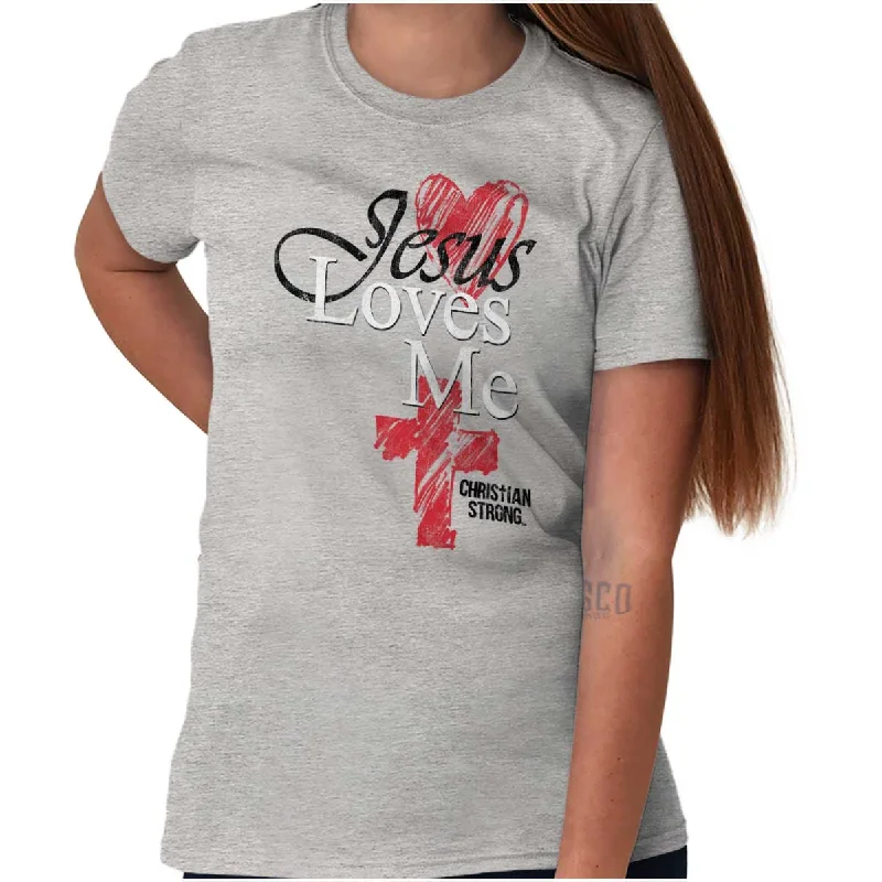 Jesus Loves Me T Shirt Handmade Hand-knitted Hand-woven