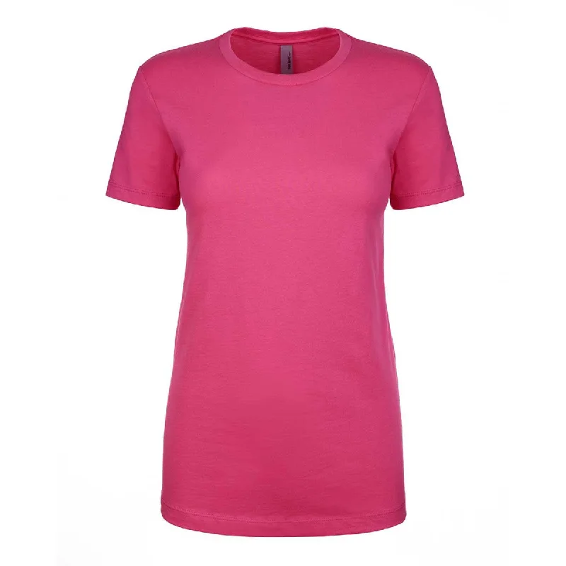 Next Level Women's Raspberry Ideal Short-Sleeve Crew Tee Elasticated Padded Insulated