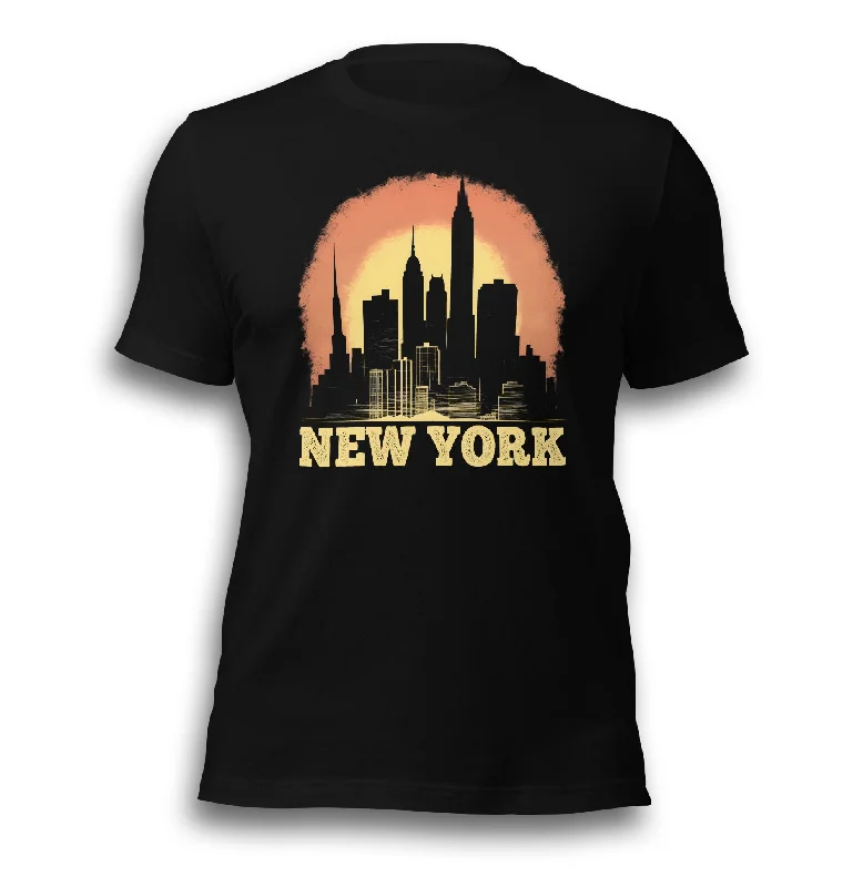 NEW YORK SUNSET UNISEX T-SHIRT Lace Blend Ribbed Blend Corduroy Blend