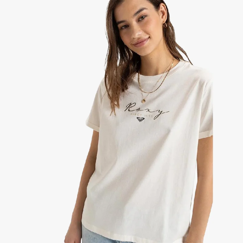 Roxy Womens Noon Ocean A Short Sleeve Tee Egret Anti-Shrink Durable Soft