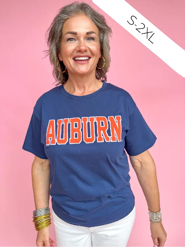 Stewart Simmons | Auburn Varsity Boyfriend Tee Polka Dot Checkered Tartan