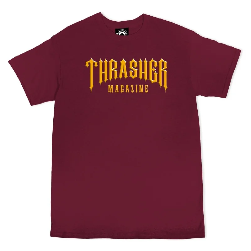 Thrasher Low Low Logo Tee Fitted T-Shirt Seamless Stretchy