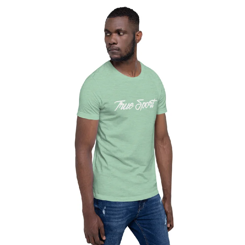 TRUE SPORT SIGNATURE Short-Sleeve Unisex T-Shirt Wool Fabric Cashmere Fabric Tweed Fabric