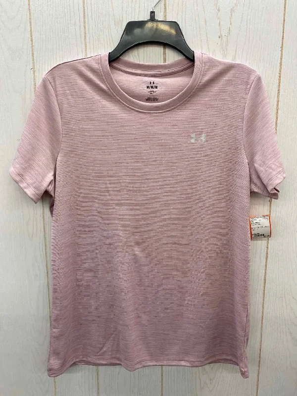 Under Armour Pink Womens Size M Shirt Cashmere Blend Cotton Blend Poly Blend