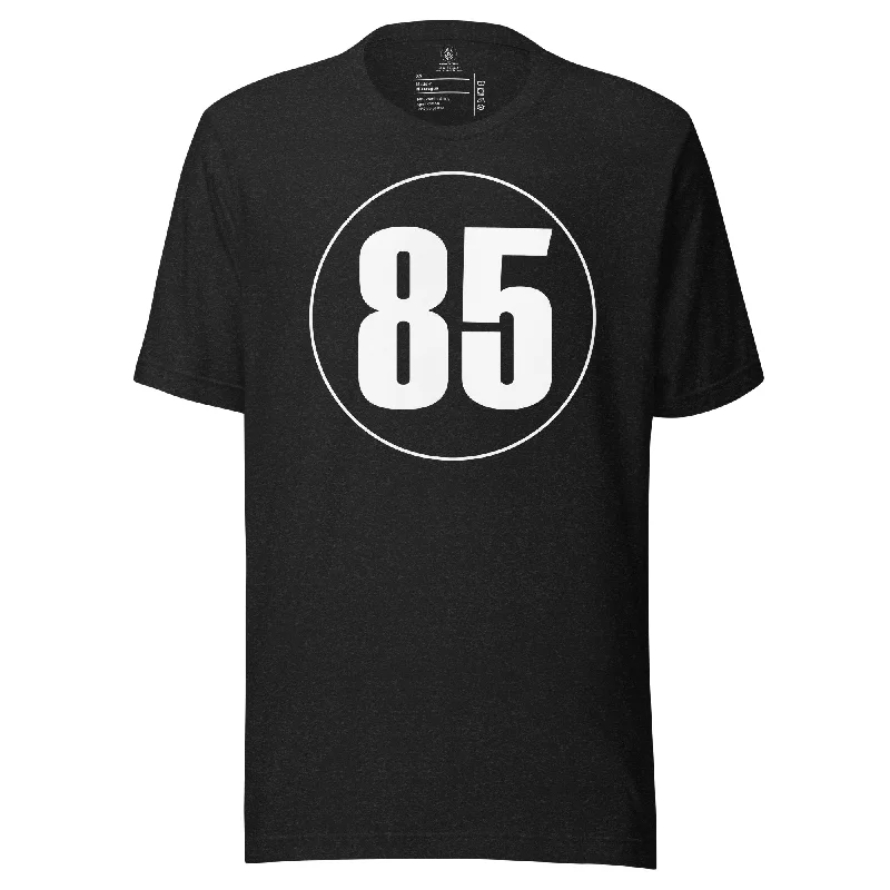 Unisex t-shirt: White on Black 85 Anti-Shrink Durable Soft