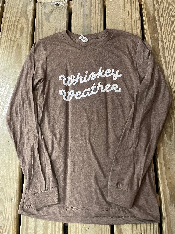 Whiskey Weather Long Sleeve Tee Spandex Blend Rayon Blend Denim Blend